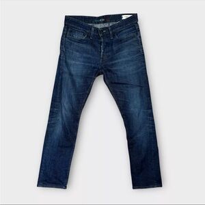 Denham Drill Jeans Men's 32x27 Candiani Denim Regular Fit Slim Straight Italy